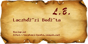 Laczházi Beáta névjegykártya